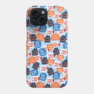 Motivational Quarantine Lettering Stickers Phone Case