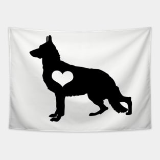 German Shepherd Heart Dog Breed Tapestry