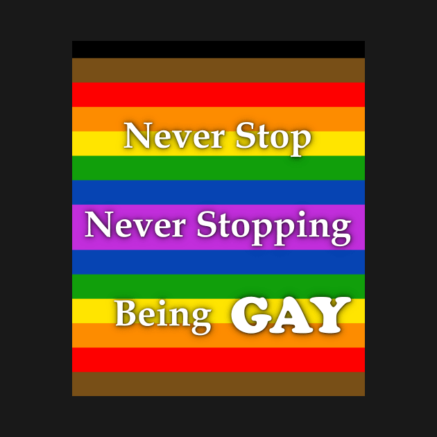 Never Stop Never Stopping Being Gay Pride Shirt And Others by nhitori