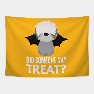 Bearded Collie Halloween Trick or Treat Tapestry