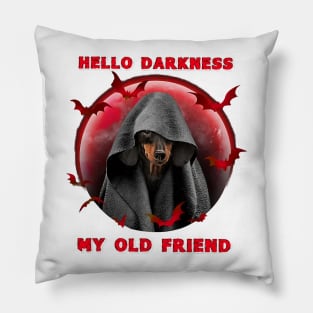 Hello Darkness My Old Friend Dachshund Dog halloween Pillow