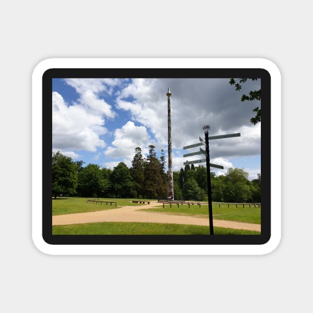 Totem pole vs direction pole at valley gardens Magnet by fantastic-designs