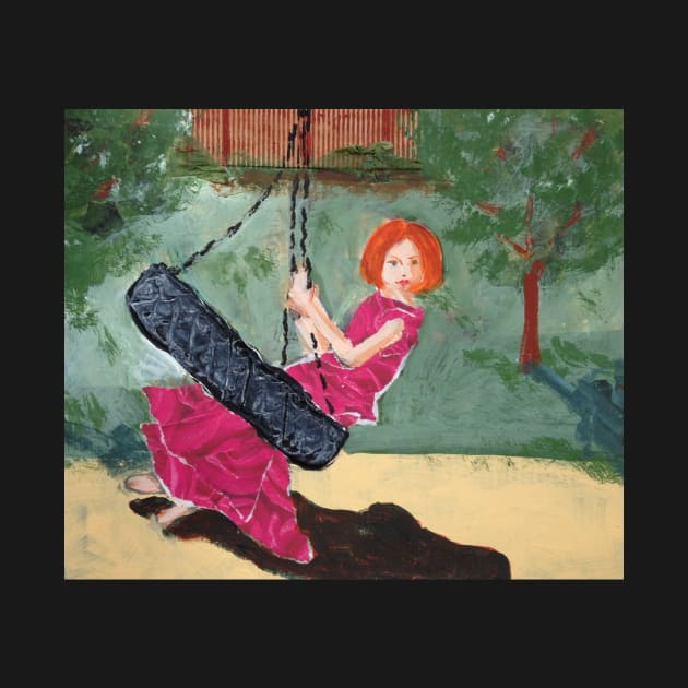 girl on a swing by janestallwood