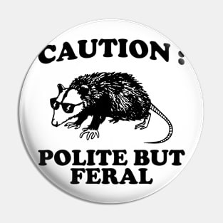 Polite but feral possum Pin