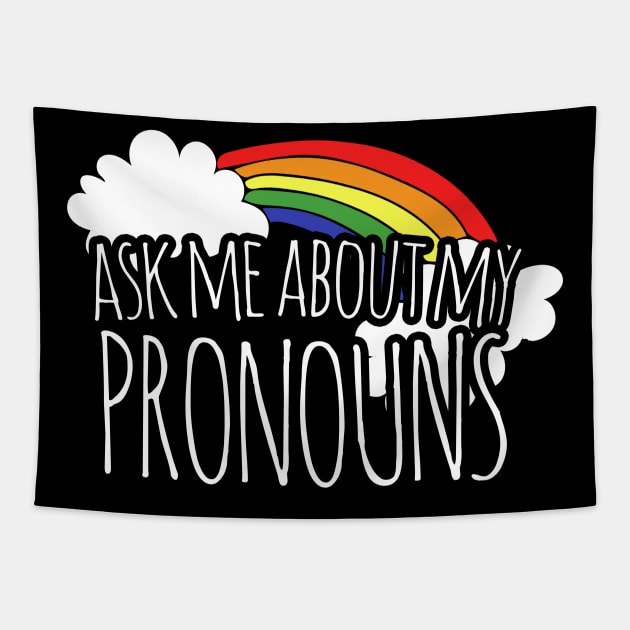 Ask me about my pronouns Tapestry by bubbsnugg