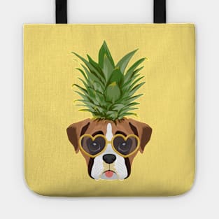 Pineapple Shirt & Gifts for Women, Kids, Boys, Teen Girls, Boxer Dog Lover Summer Tote