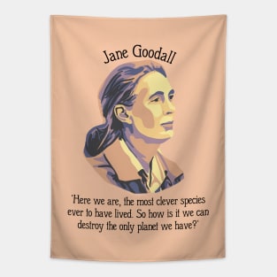 Jane Goodall Portrait and Quote Tapestry