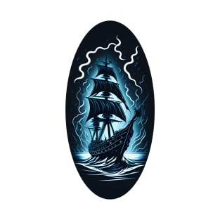 Halloween Spectral Voyages: The Ghostly Pirate Ship T-Shirt