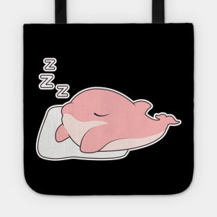 Dolphin at Sleeping on Pillow Tote