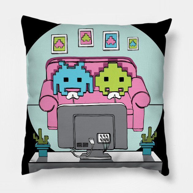 Space Invader Couch Gamers Gamer Gift Gamer Gift Pillow