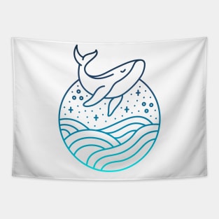 Jumping Whale Tapestry