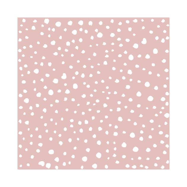 Pink Dalmatian Spots, Dalmatian Dots, Dotted Print by Jelena Dunčević