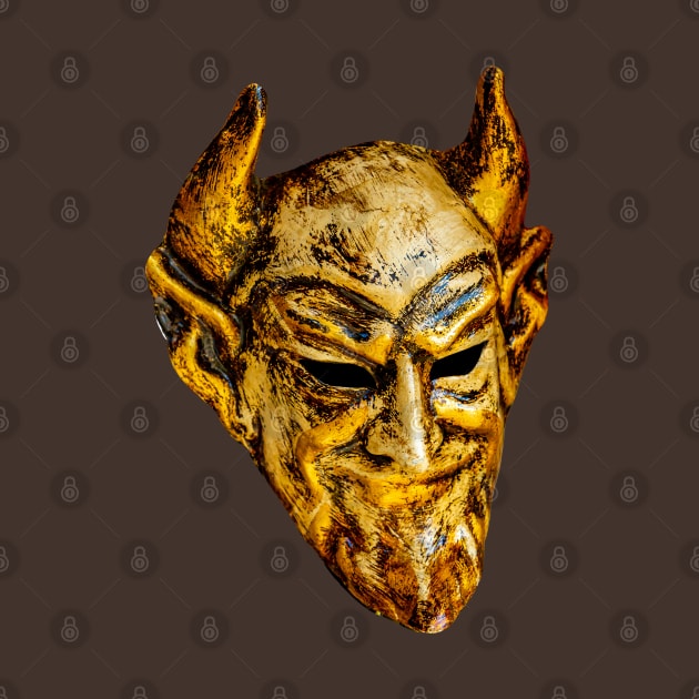 Golden Devil Mask by dalyndigaital2@gmail.com