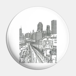 New York City Train Pin