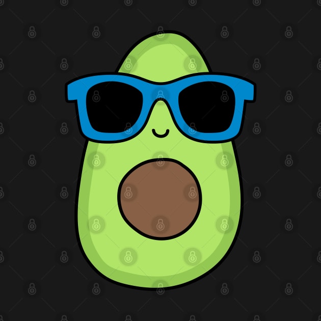 Cool Avocado with Blue Sunglasses by designminds1