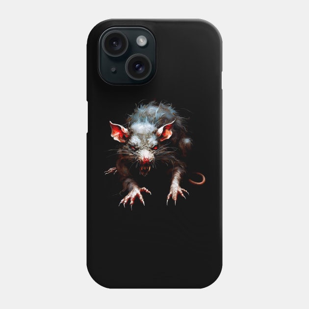 Demonic Horror Rat Phone Case by Ravenglow