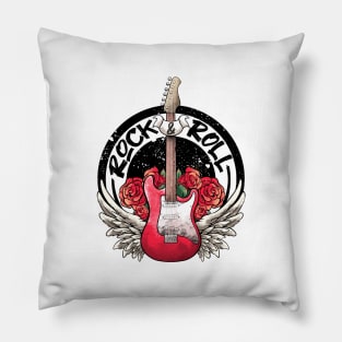 Lets Rock Rock&Roll Skeleton Hand Vintage Retro Rock Concert Pillow