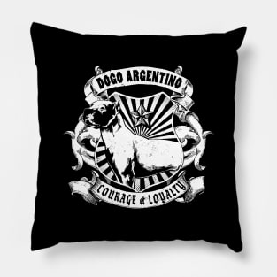 Dogo Argentino Badge Pillow