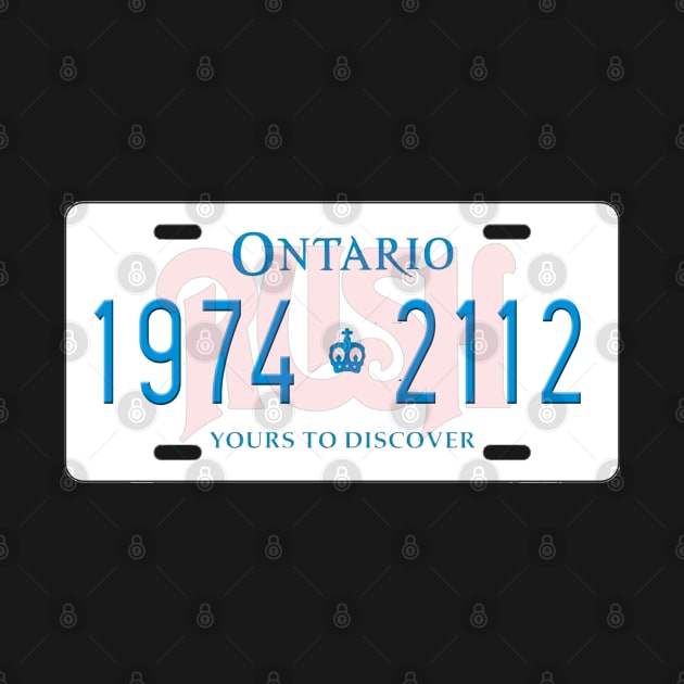 Rush - 1974 thru 2112 License Plate by RetroZest