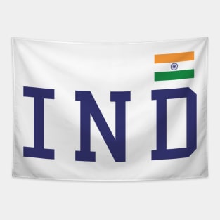 IND India Flag in Tricolor Desi Indian Patriotic Design Tapestry