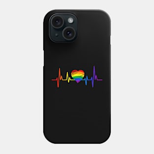 LGBT Gay Pride Heartbeat Lesbian Gays Love Phone Case