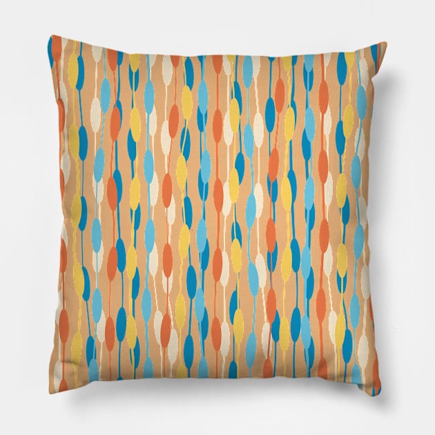 Summer Rain (colorful pattern) Pillow by lents