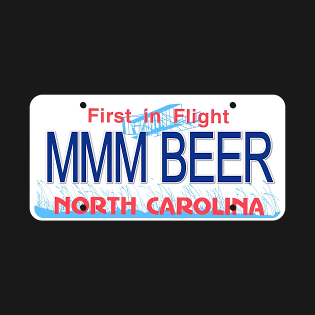 MMM Beer North Carolina License Plate by Mel's Designs