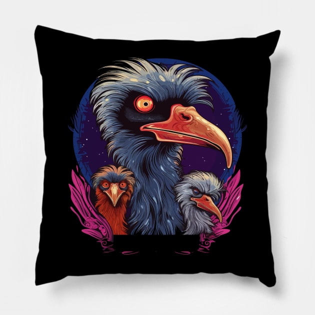 Ostrich Fathers Day Pillow by JH Mart