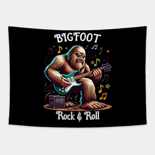 Bigfoots Midnight Jam Session Tapestry