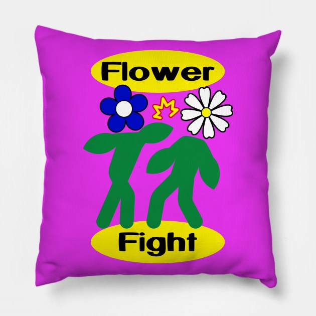 Flower Fight Pillow by acurwin