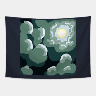 Sun beaming through the clouds Tapestry