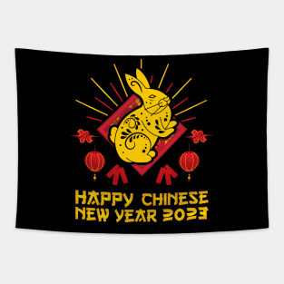 Good Luck Zodiac Happy Chinese New Year of the Rabbit 2023 Tapestry