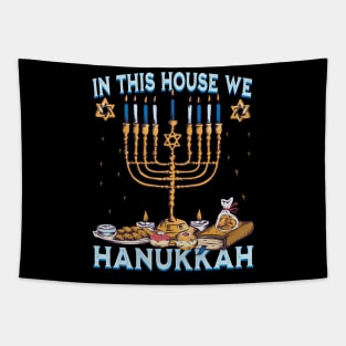 In this house we hanukkah Tapestry