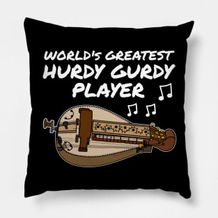 World's Greatest Hurdy Gurdy Player Gurdyist Musician Funny Pillow