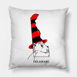 A funny map of Delaware Pillow