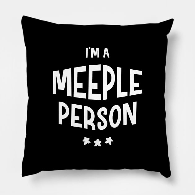 Im a Meeple Person Funny Board Games Pillow by pixeptional