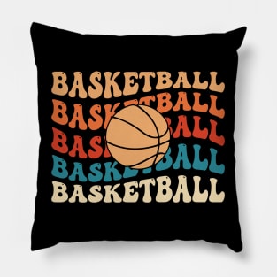 Vintage Basketball Vibes: Retro Hoops Design Pillow