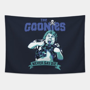 Chunk perform Truffle Shuffle and we all already know that The Goonies Never Say Die Tapestry