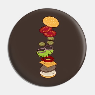 cheeseburger exploded Pin