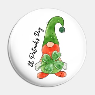 Gnome. St patrick's day.Clover Pin