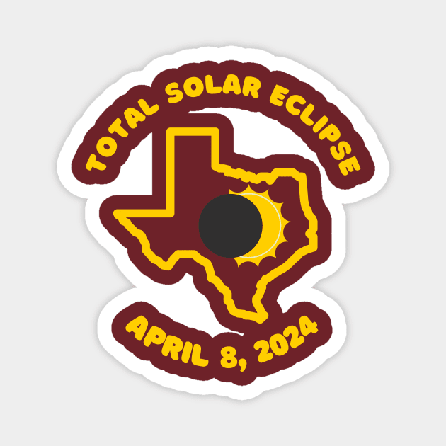 Texas Total Eclipse Magnet by Total Solar Eclipse