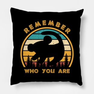 Remember Who You Are Vintage Lion Pillow