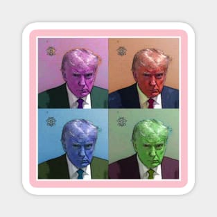 Trump Mugshot Quad Magnet