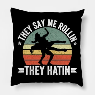 wrestling girl Funny saying Pillow