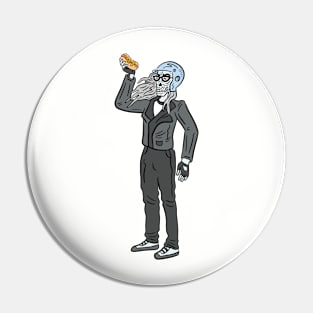 Skeleton with a hot dog Pin