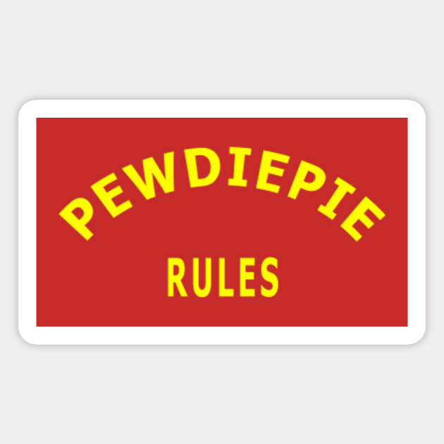 pewdiepie rules pewdiepie youtube magnet teepublic au