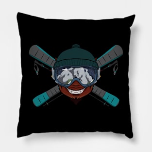 Skiing Devil (no caption) Pillow