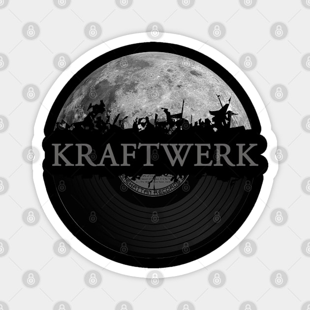 Kraftwerk moon vinyl Magnet by hany moon