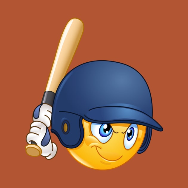 Baseball Batter Emoji Emoticon by DigiToonsTreasures