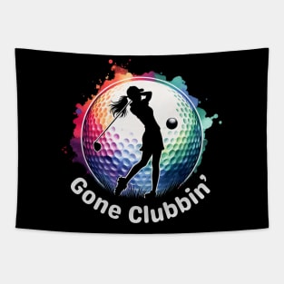 Gone Clubbin' Women's Golf Tapestry